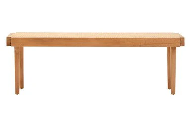Cebu Natural Cane and Beech Wood Bench - Image 10