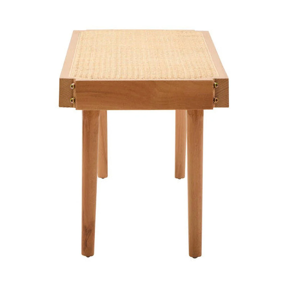 Cebu Natural Cane and Beech Wood Bench - Image 5