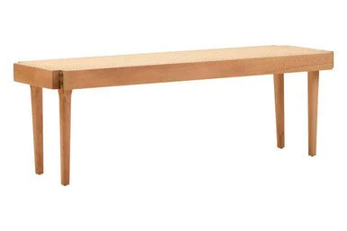 Cebu Natural Cane and Beech Wood Bench - Image 6