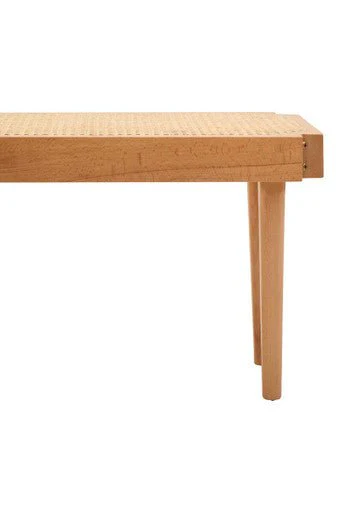 Cebu Natural Cane and Beech Wood Bench - Image 7