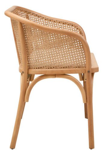 Cebu Natural Cane and Beech Wood Bench with Backrest - Image 10