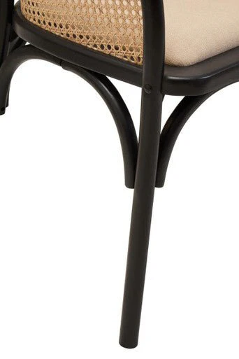 Cebu Natural Cane Bench with Black Beech Wood Frame - Image 15