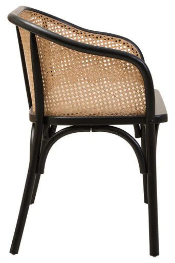 Cebu Natural Cane Bench with Black Beech Wood Frame - Image 9