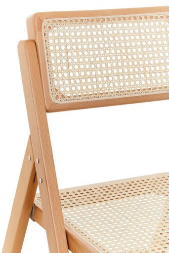 Cebu Natural Rattan and Beechwood Folding Chair - Image 12