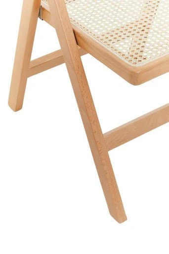 Cebu Natural Rattan and Beechwood Folding Chair - Image 13