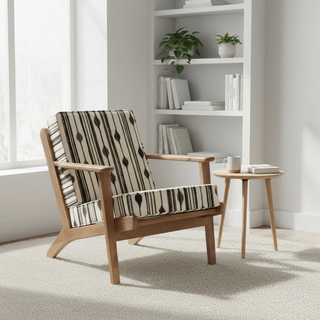 Cefena Armchair With Angular Arms - Image 4