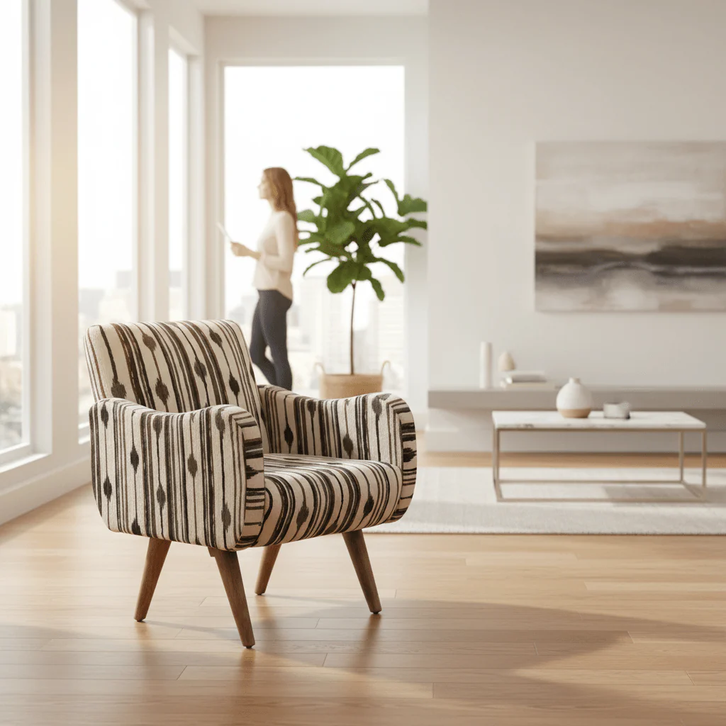 Cefena Armchair With Straight Arms - Image 2