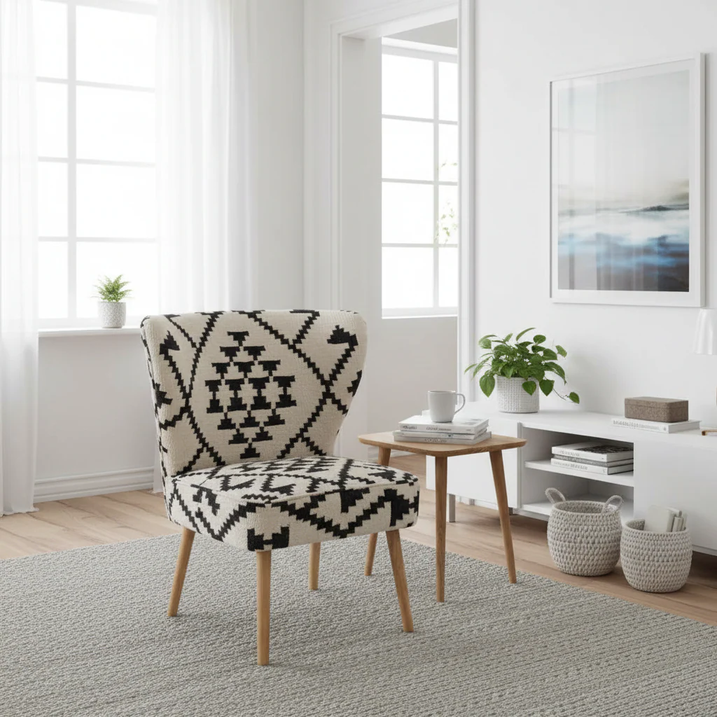 Cefena Berber Style Mango Wood Chair - Image 3