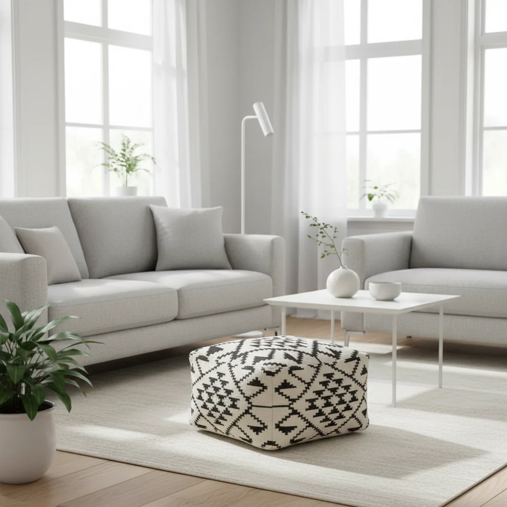 Cefena Berber Style Pouffe - Image 3