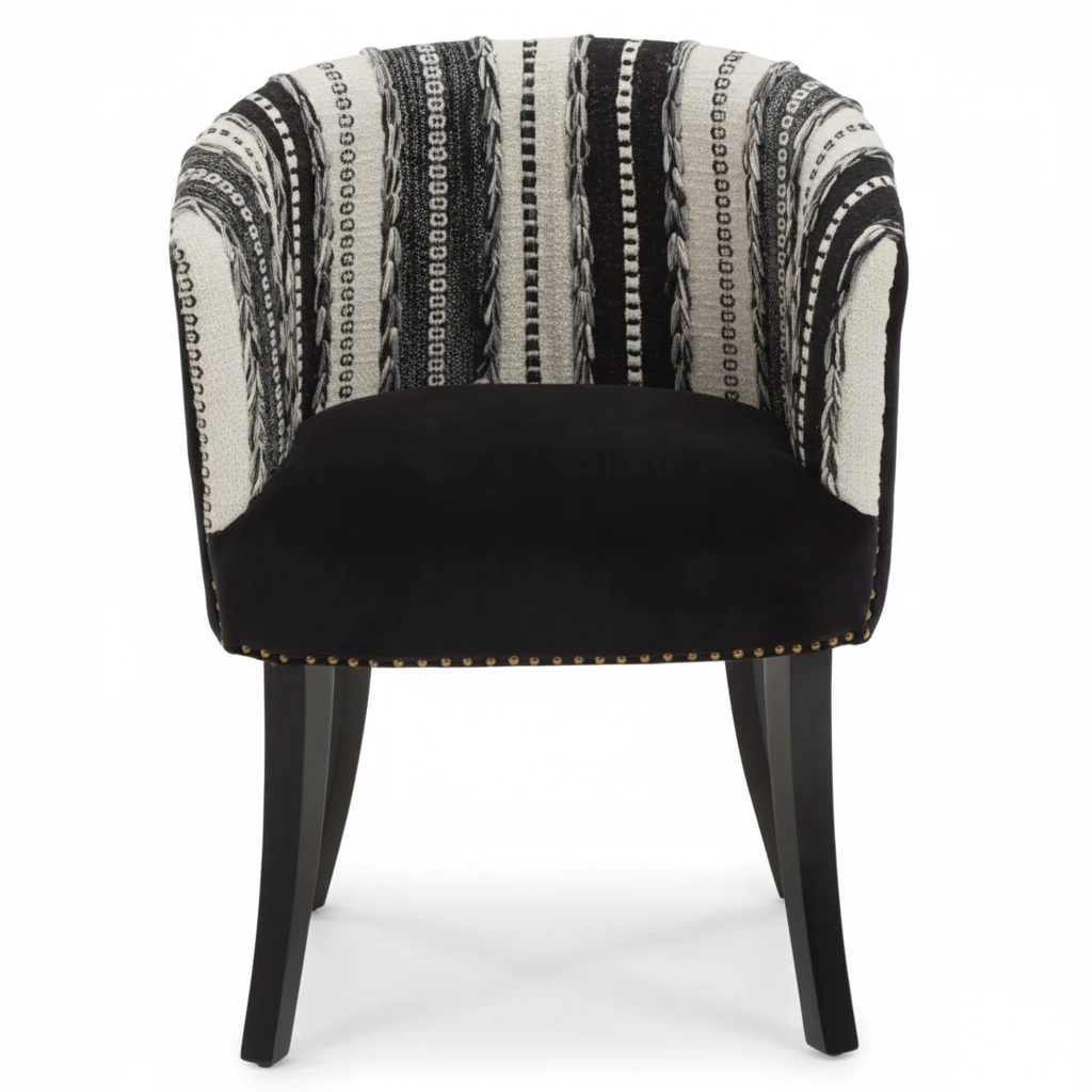 Cefena Black and White Chair