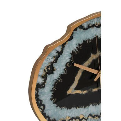 Celina Black And Gold Agate Effect Wall Clock - Image 9