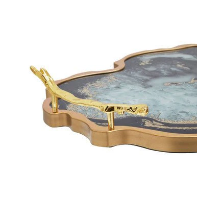 Celina Black And Gold Agate Tray - Image 12