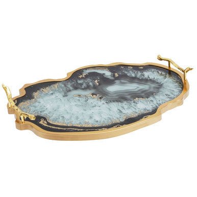 Celina Black And Gold Agate Tray - Image 14