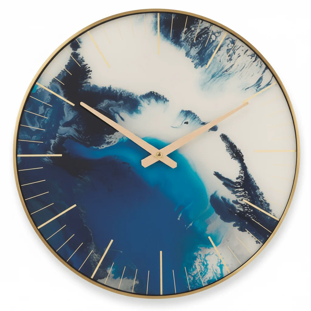 Celina Blue Abstract Wall Clock