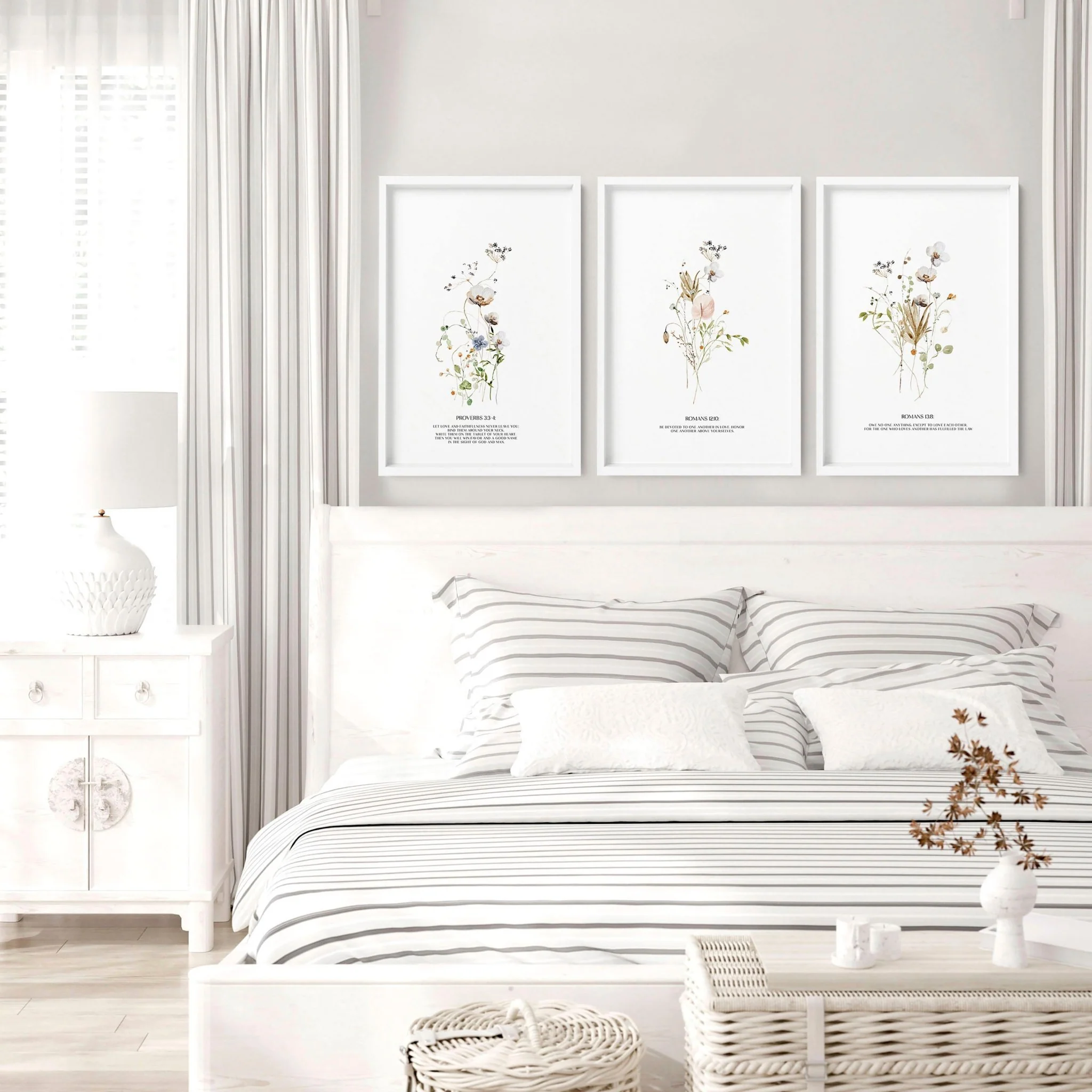 Christian art for bedroom | set of 3 wall art prints - Image 4