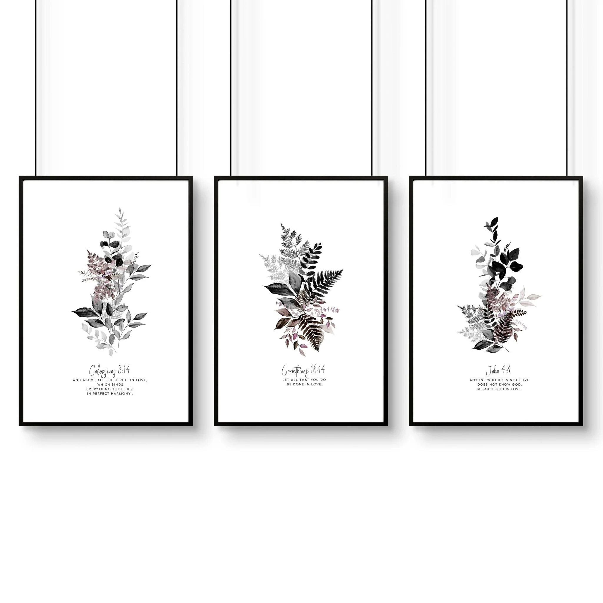 Christian art wall for bedroom | set of 3 wall art prints - Image 8