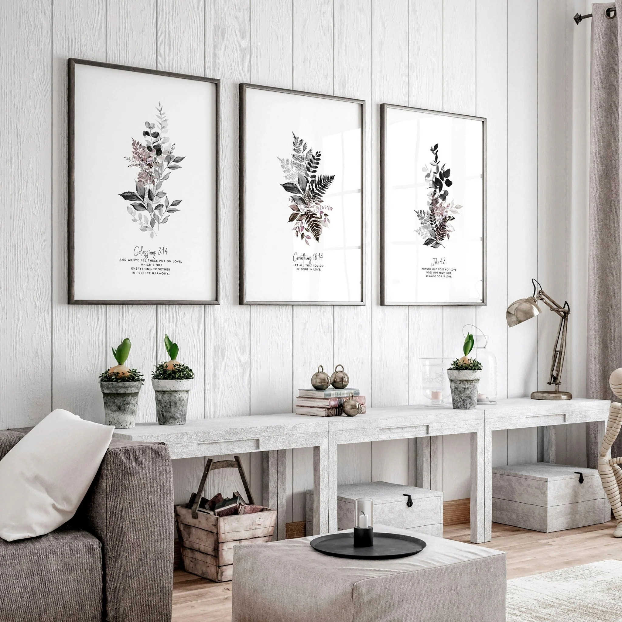 Christian artwork | Set of 3 framed wall art - Image 8