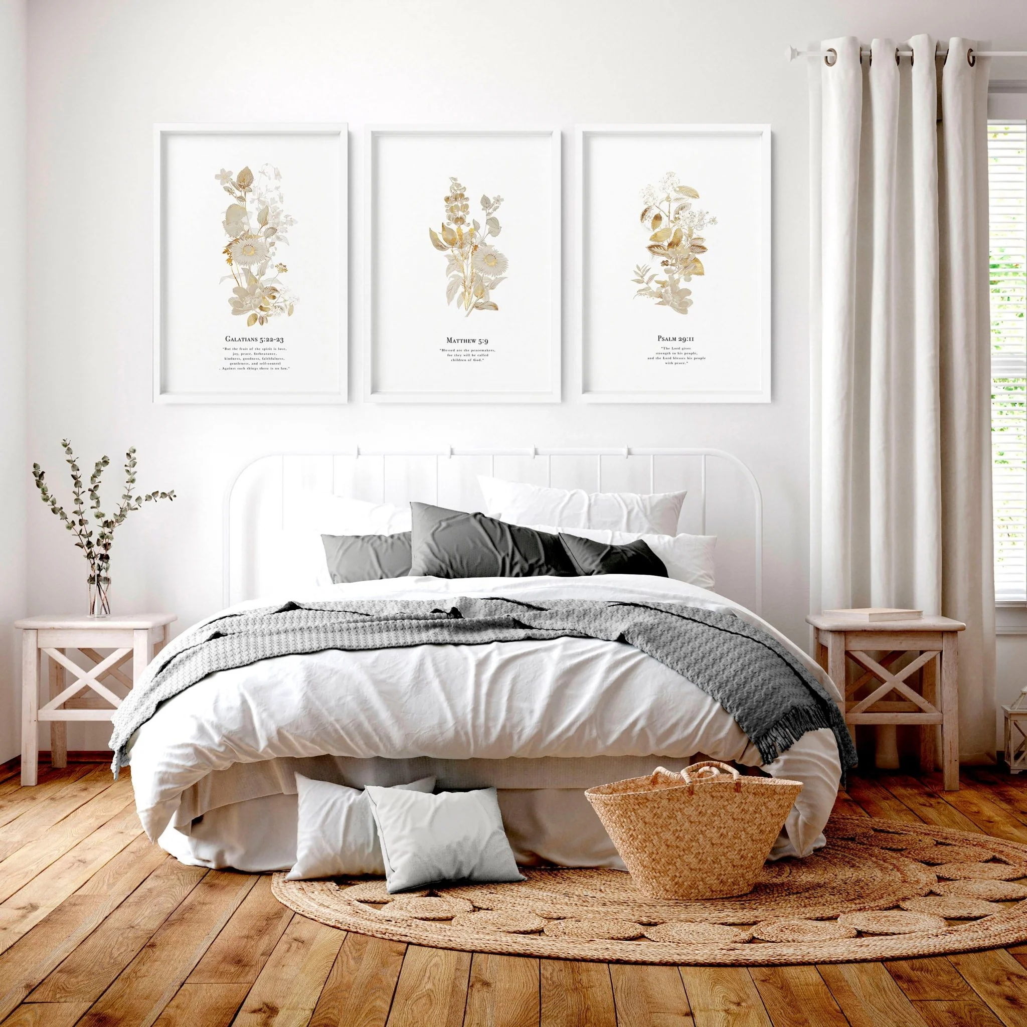 Christian modern art for bedroom | set of 3 wall art prints - Image 2