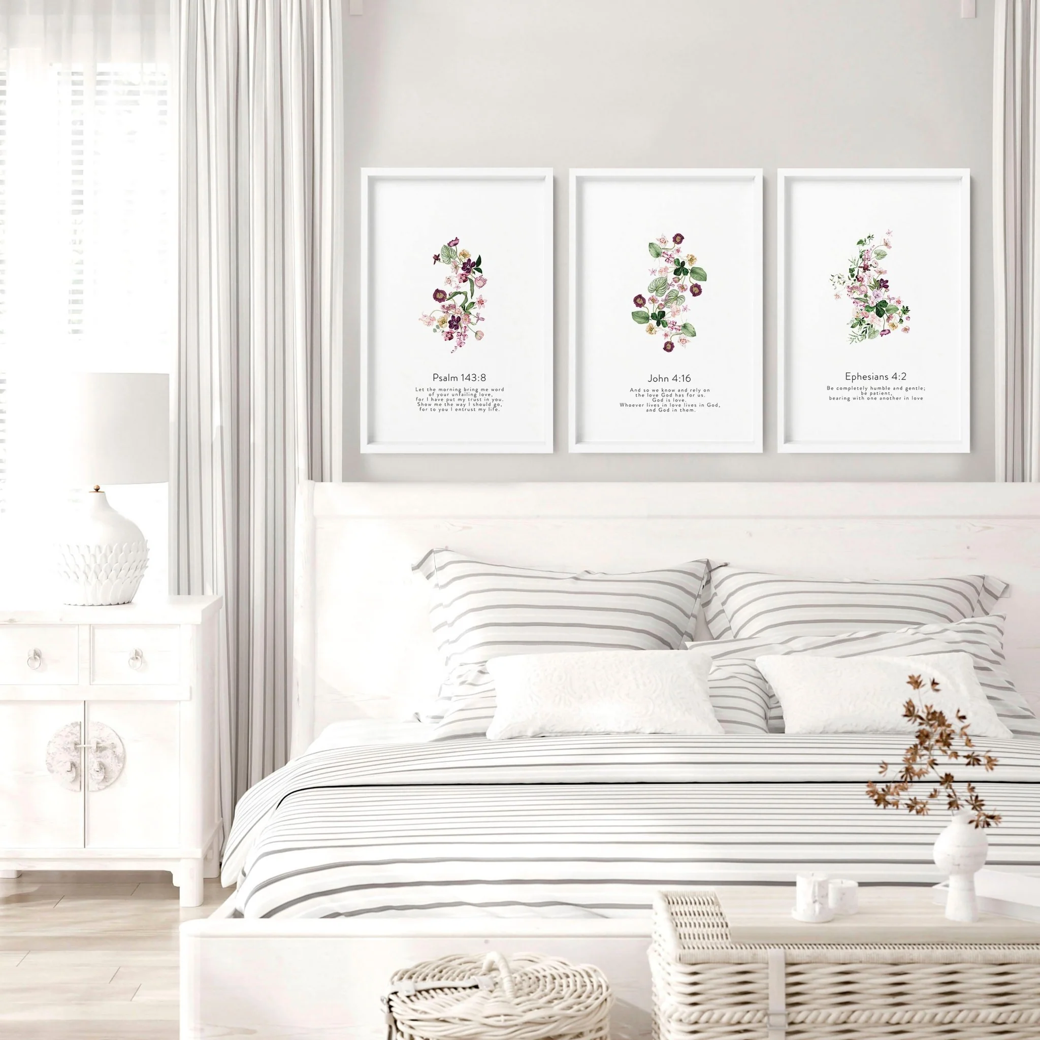 Christian religious posters for bedroom | set of 3 wall art prints - Image 2