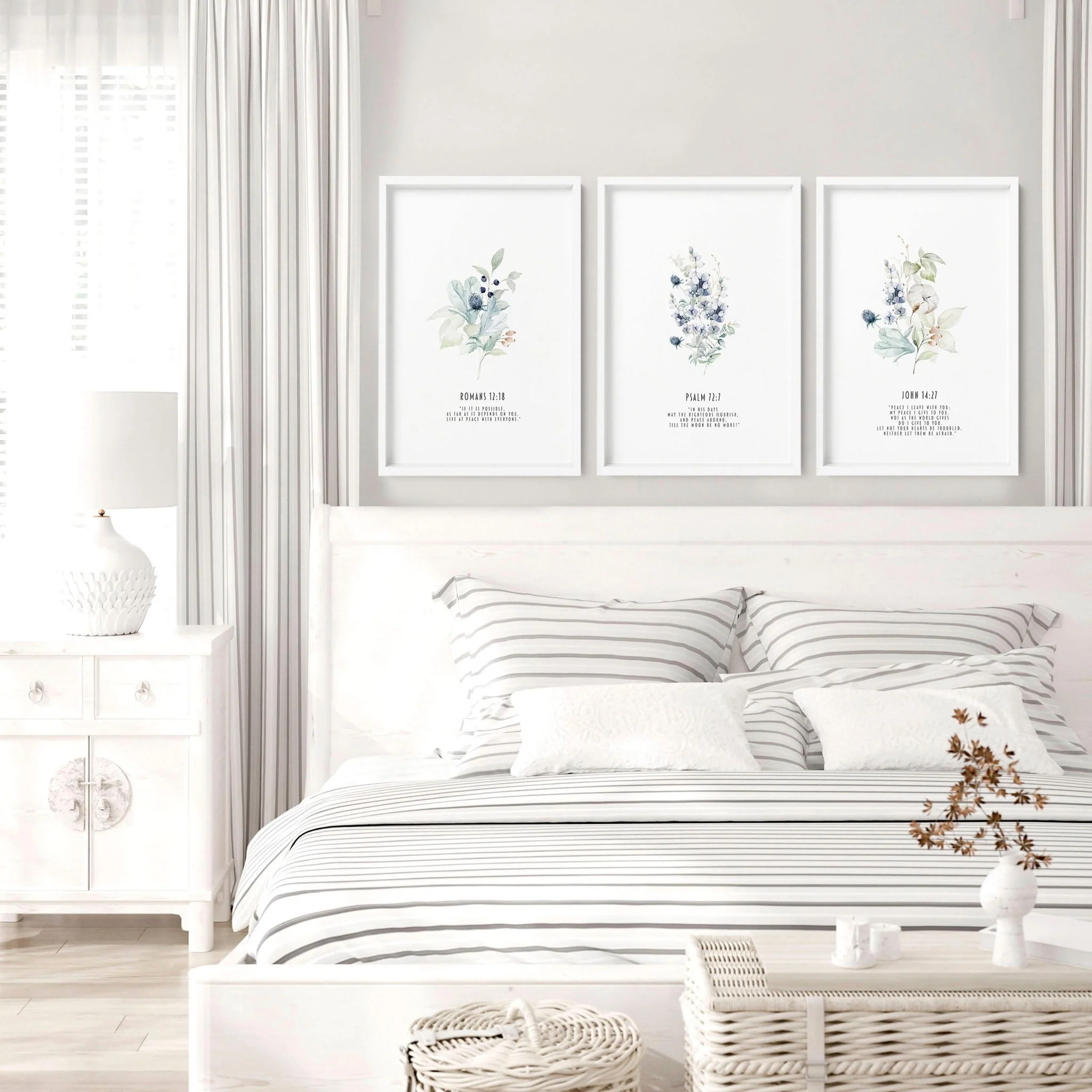 Christian religious wall art | set of 3 prints for bedroom walls - Image 2