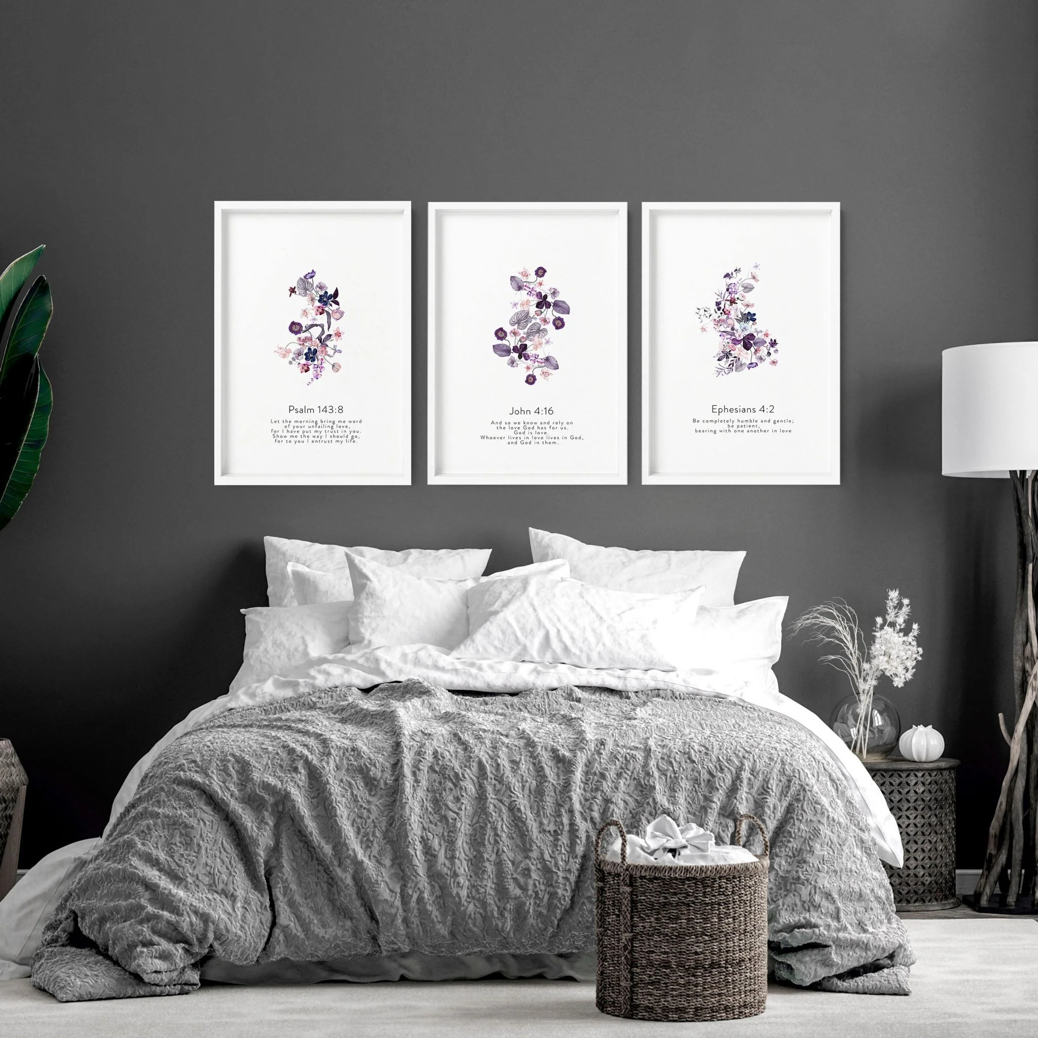 Christian verse posters for bedroom | set of 3 wall art prints - Image 3