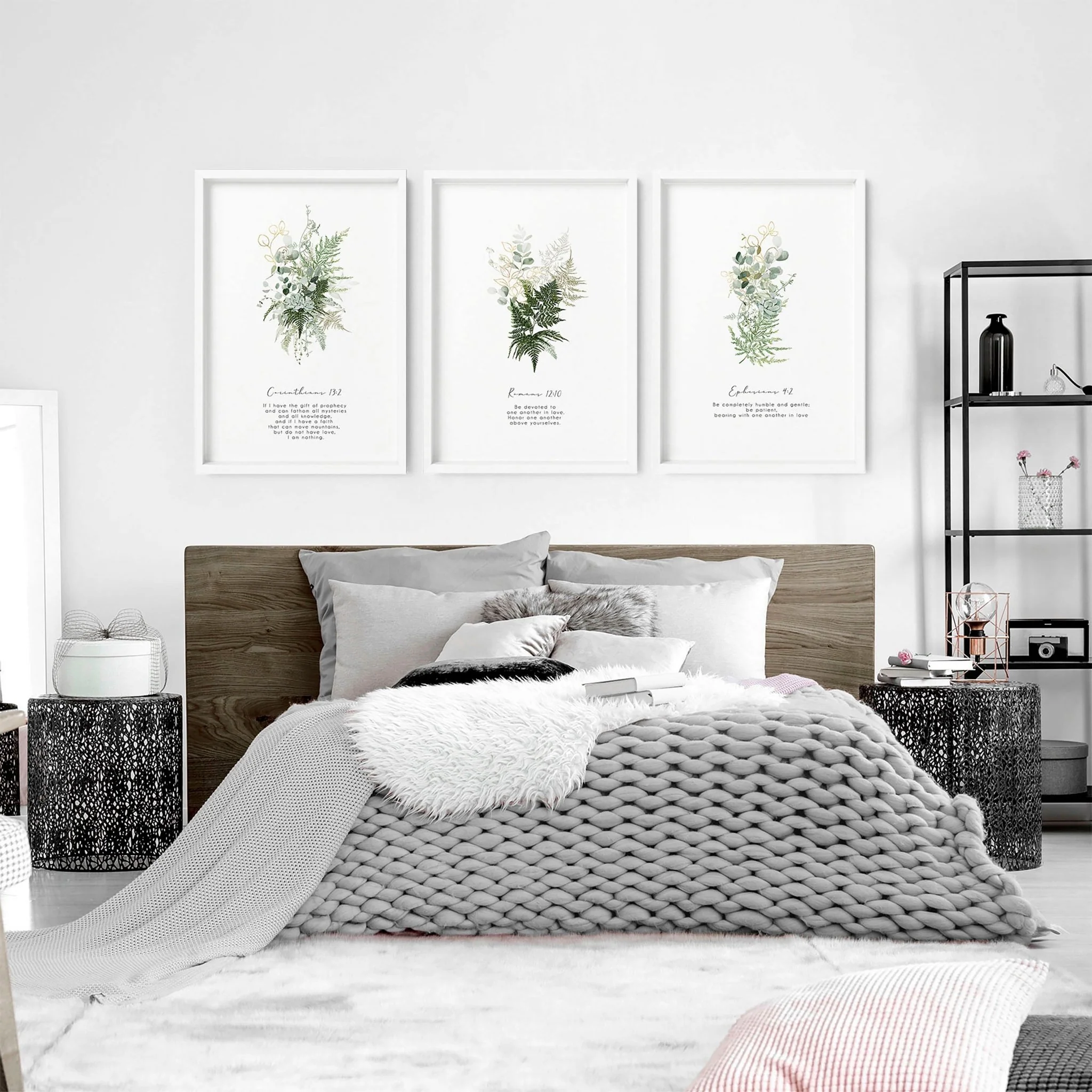 Christianity Bible wall art for bedroom | set of 3 wall art prints - Image 3