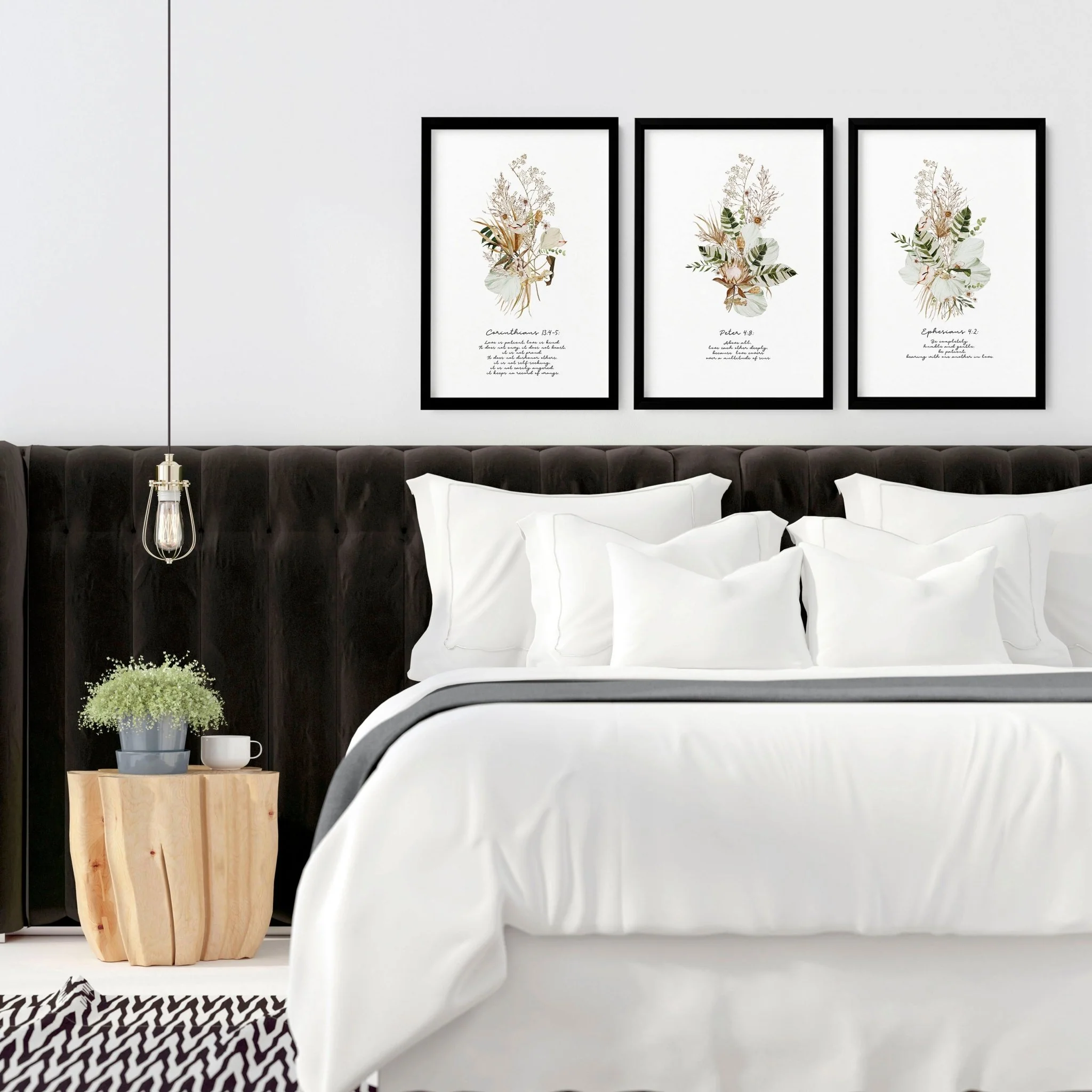 Christianity quotes for bedroom | set of 3 wall art prints - Image 4