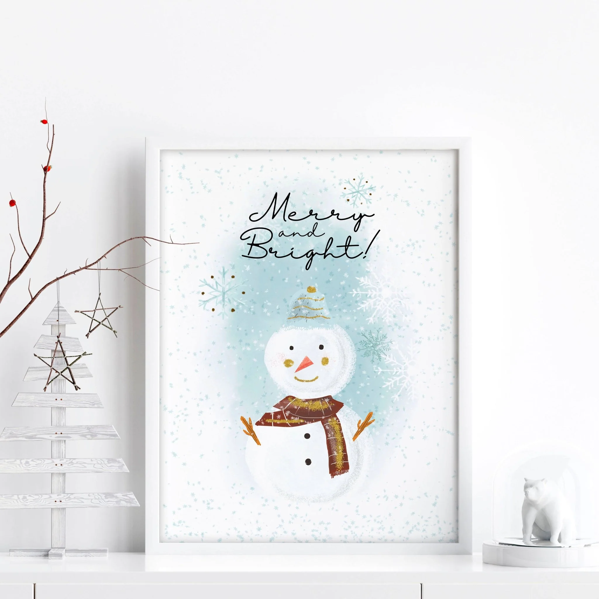 Christmas decor drawing | wall art print - Image 2