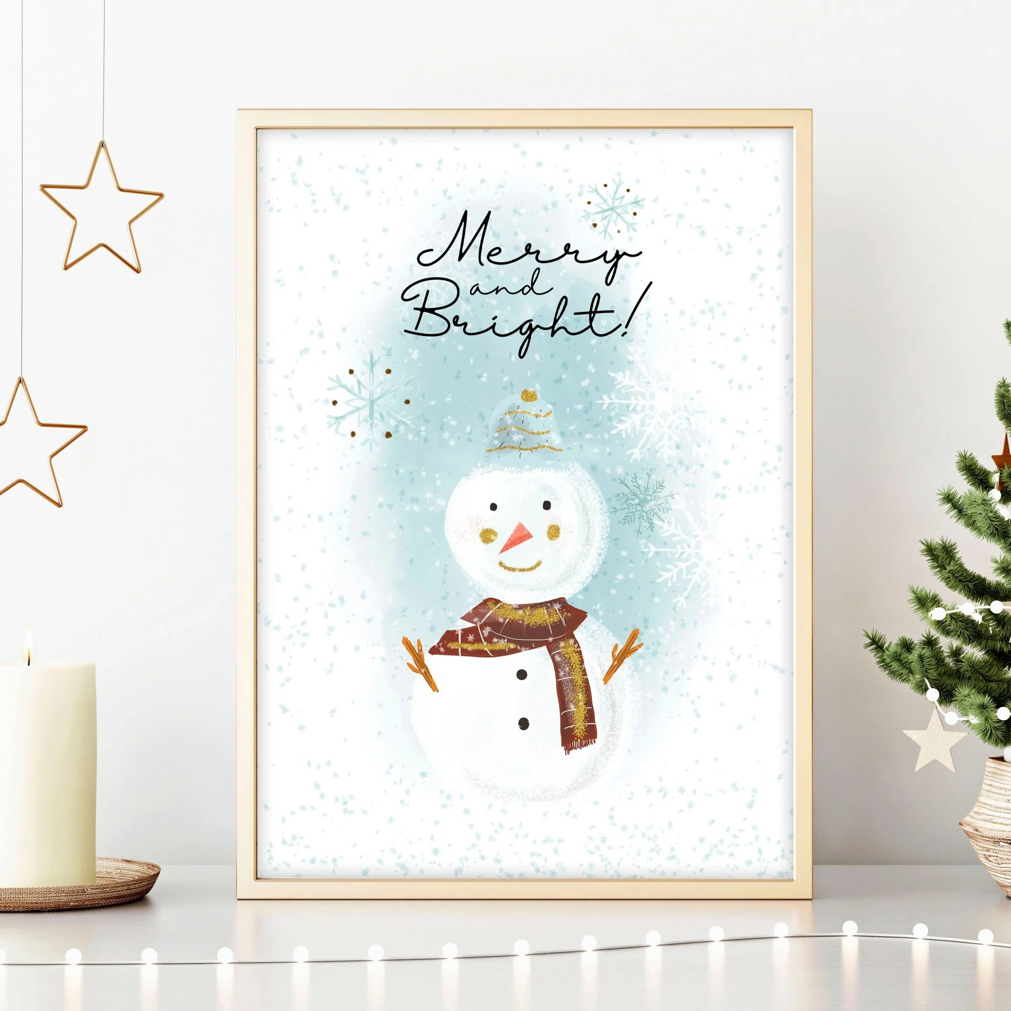 Christmas decor drawing | wall art print - Image 4