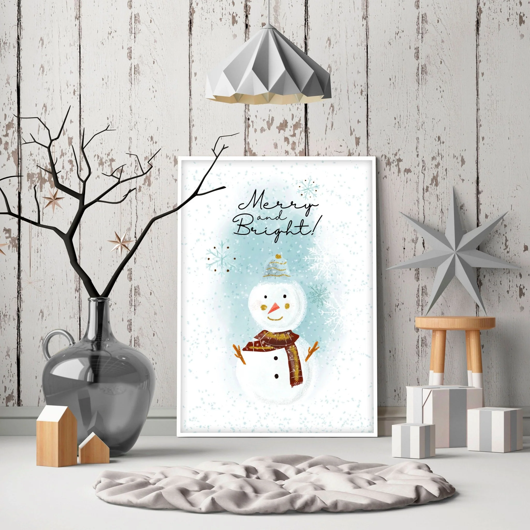 Christmas decor drawing | wall art print - Image 5