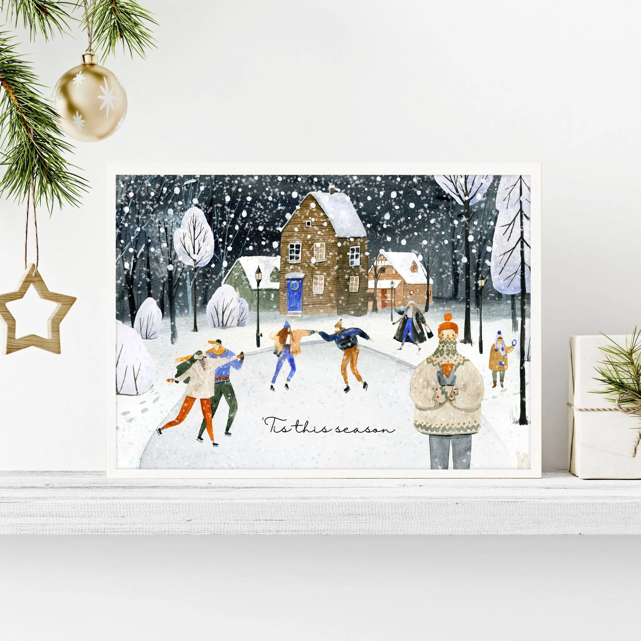 Christmas decor for living room | Wall art print - Image 2