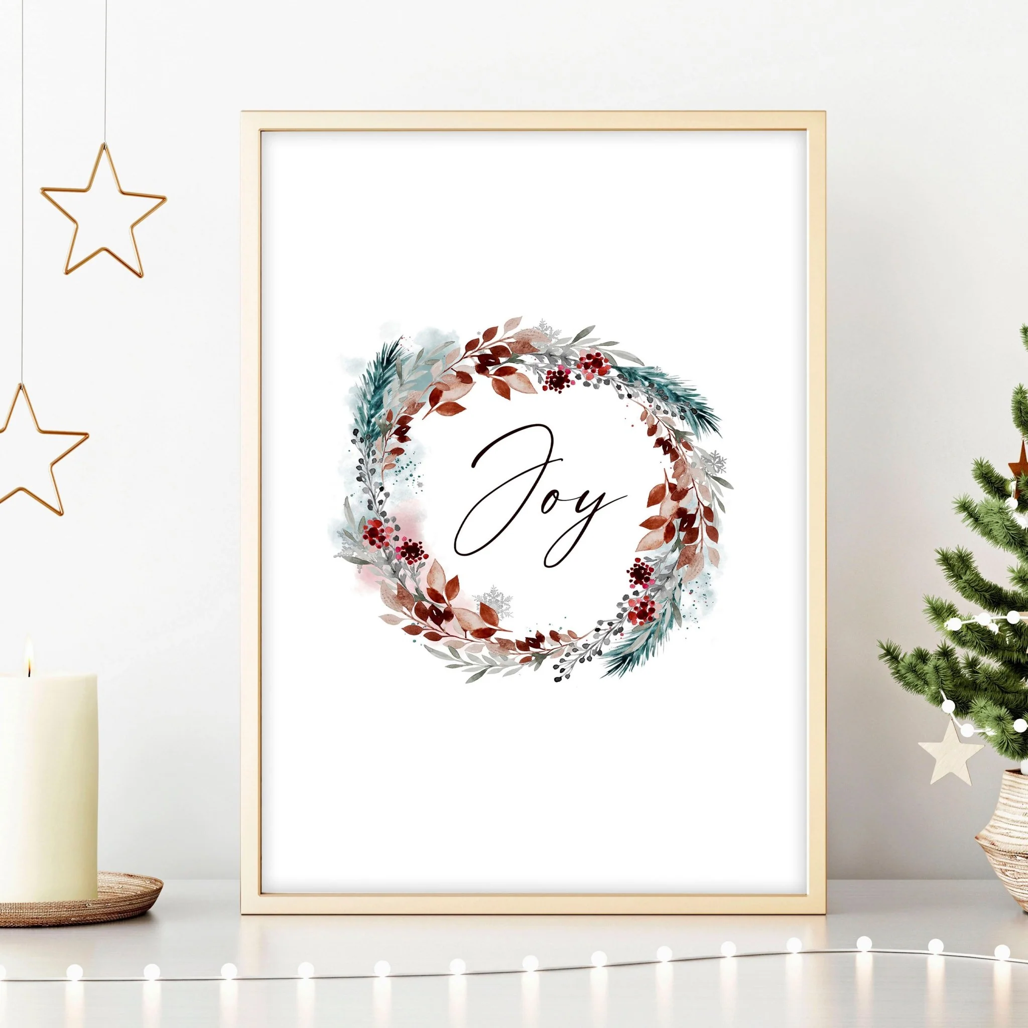Christmas decor joy | wall art print - Image 4