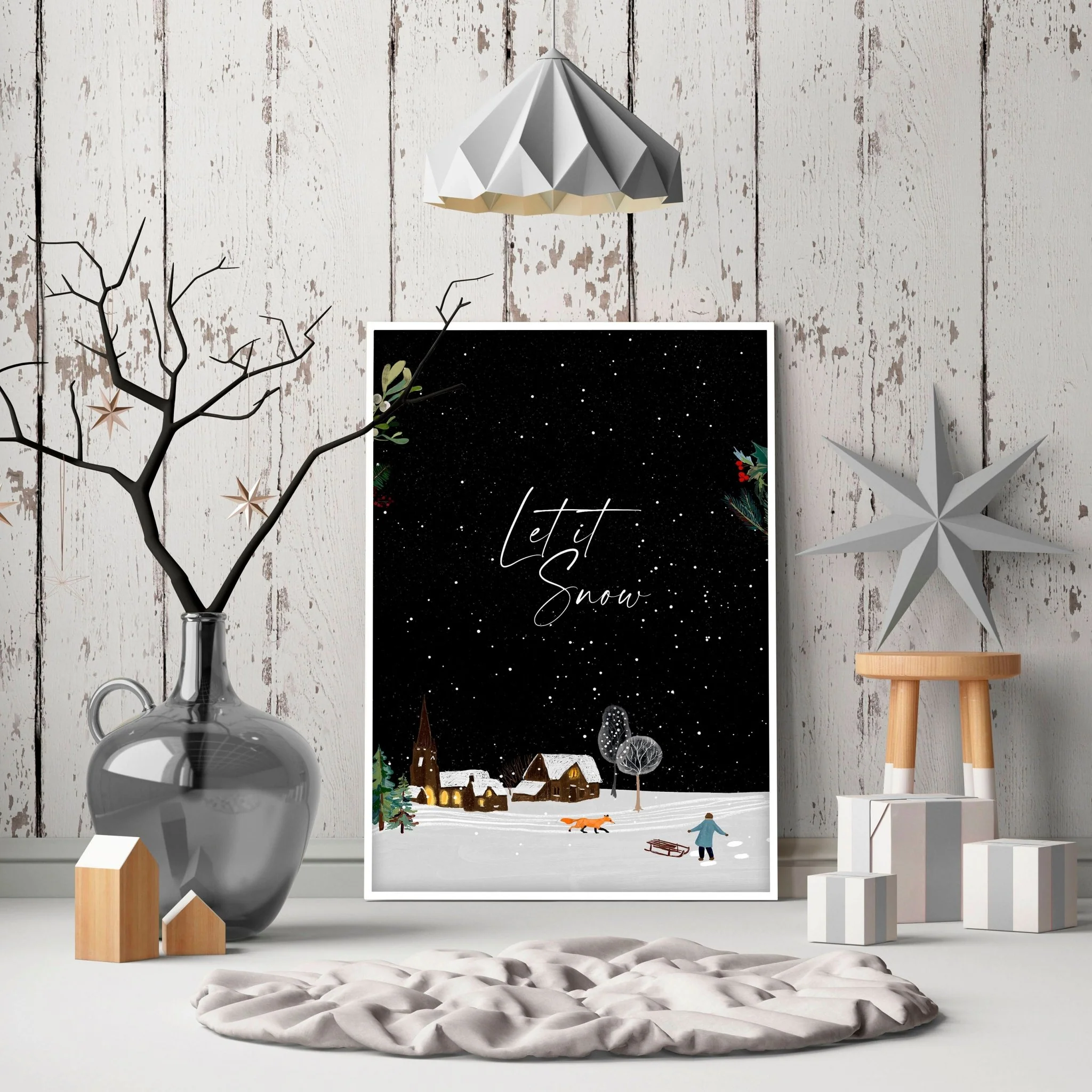 Christmas decor village | wall art print - Image 3