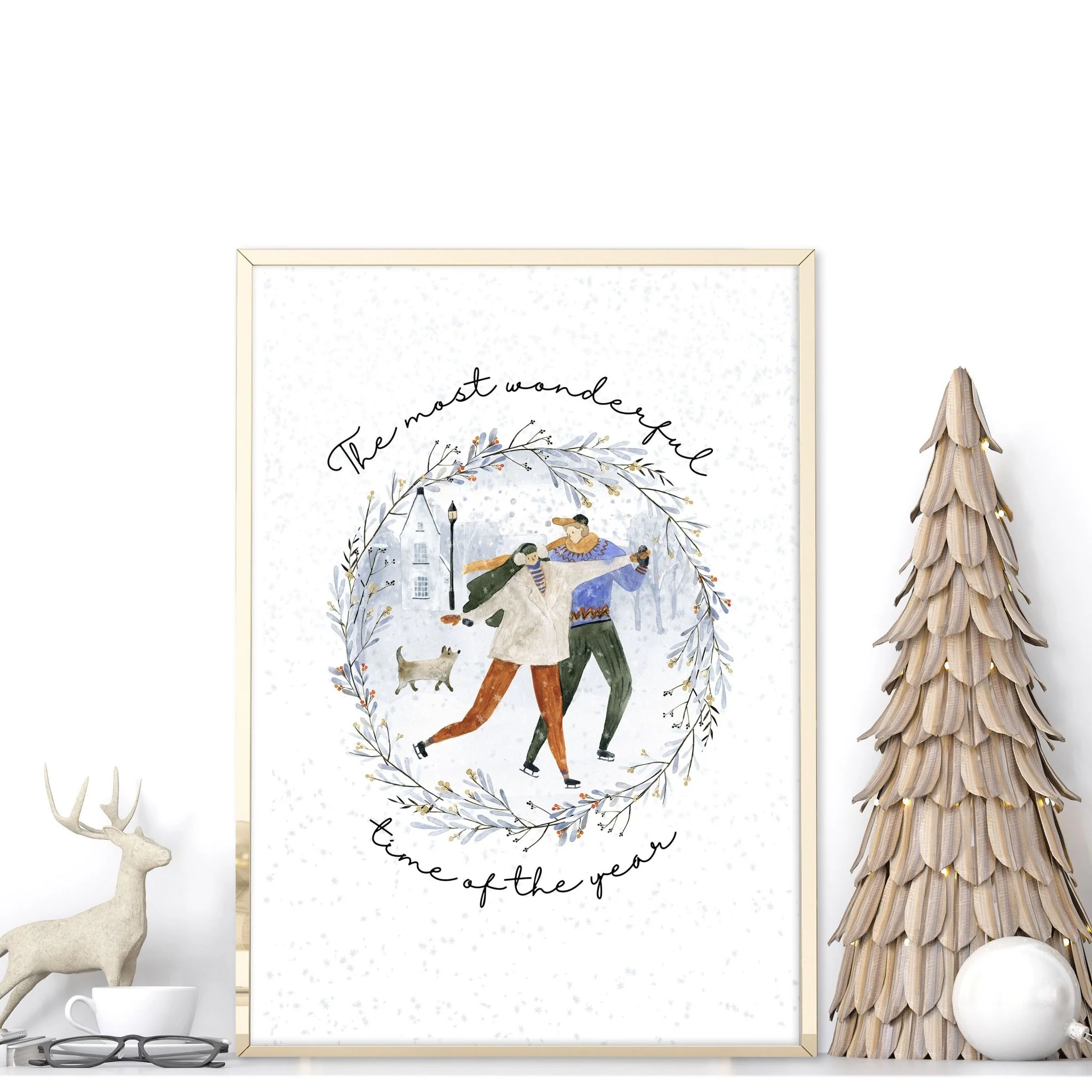 Festive Holiday Christmas wall art print - Image 4