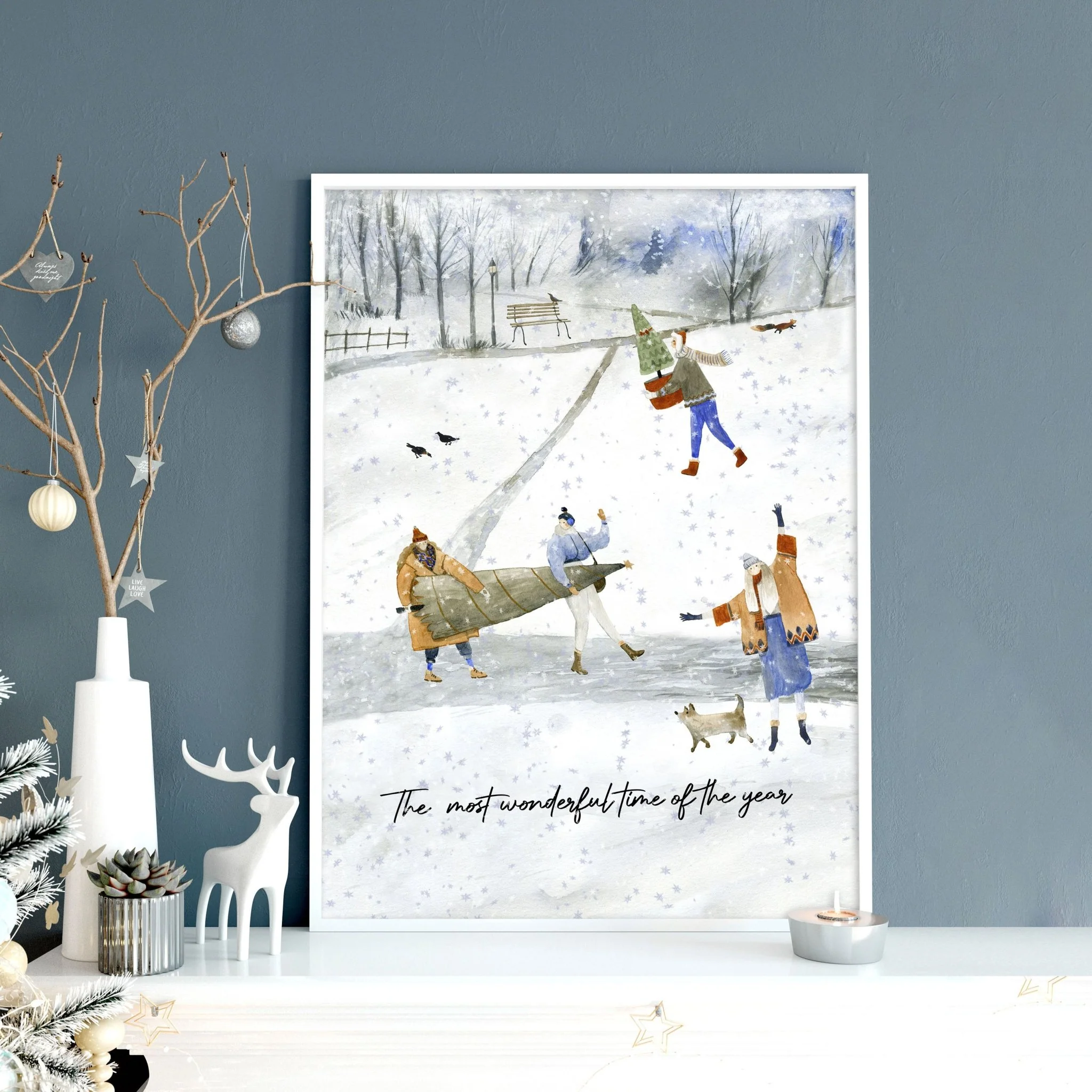 Christmas wall hanging decoration art print - Image 3