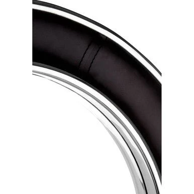 Churchill Black Genuine Leather Wide Rim Wall Mirror - Image 6