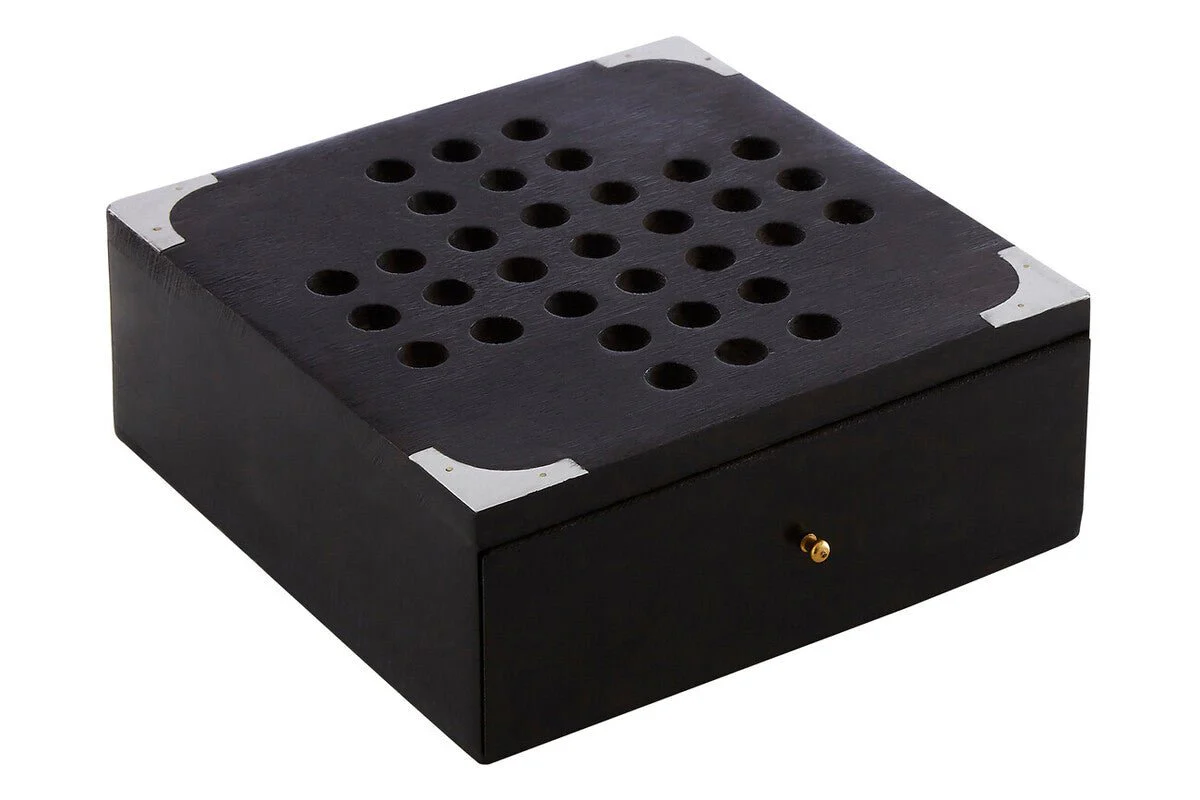 Churchill Games Black Sheesham Wood Solitaire Games Box - Image 6