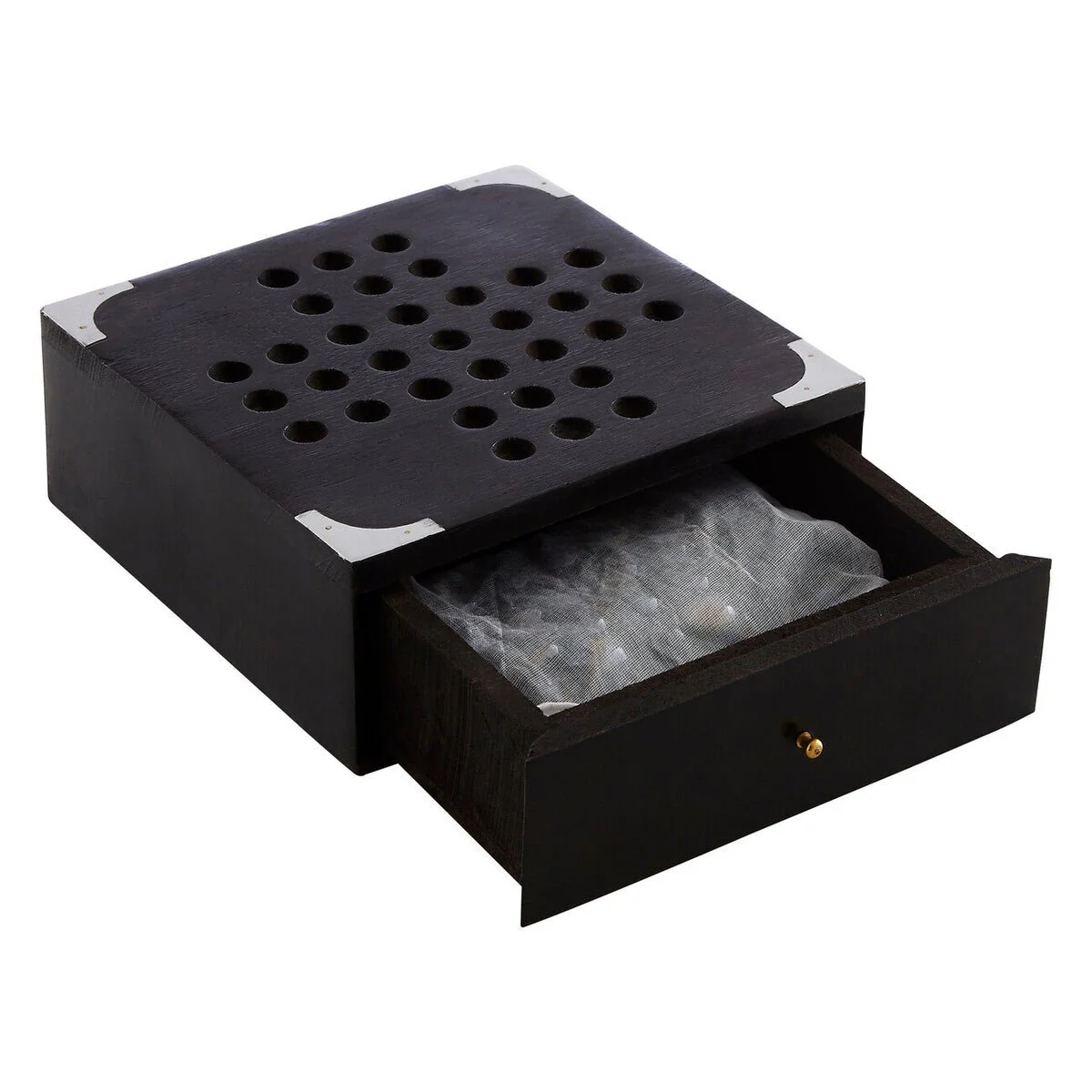 Churchill Games Black Sheesham Wood Solitaire Games Box - Image 8