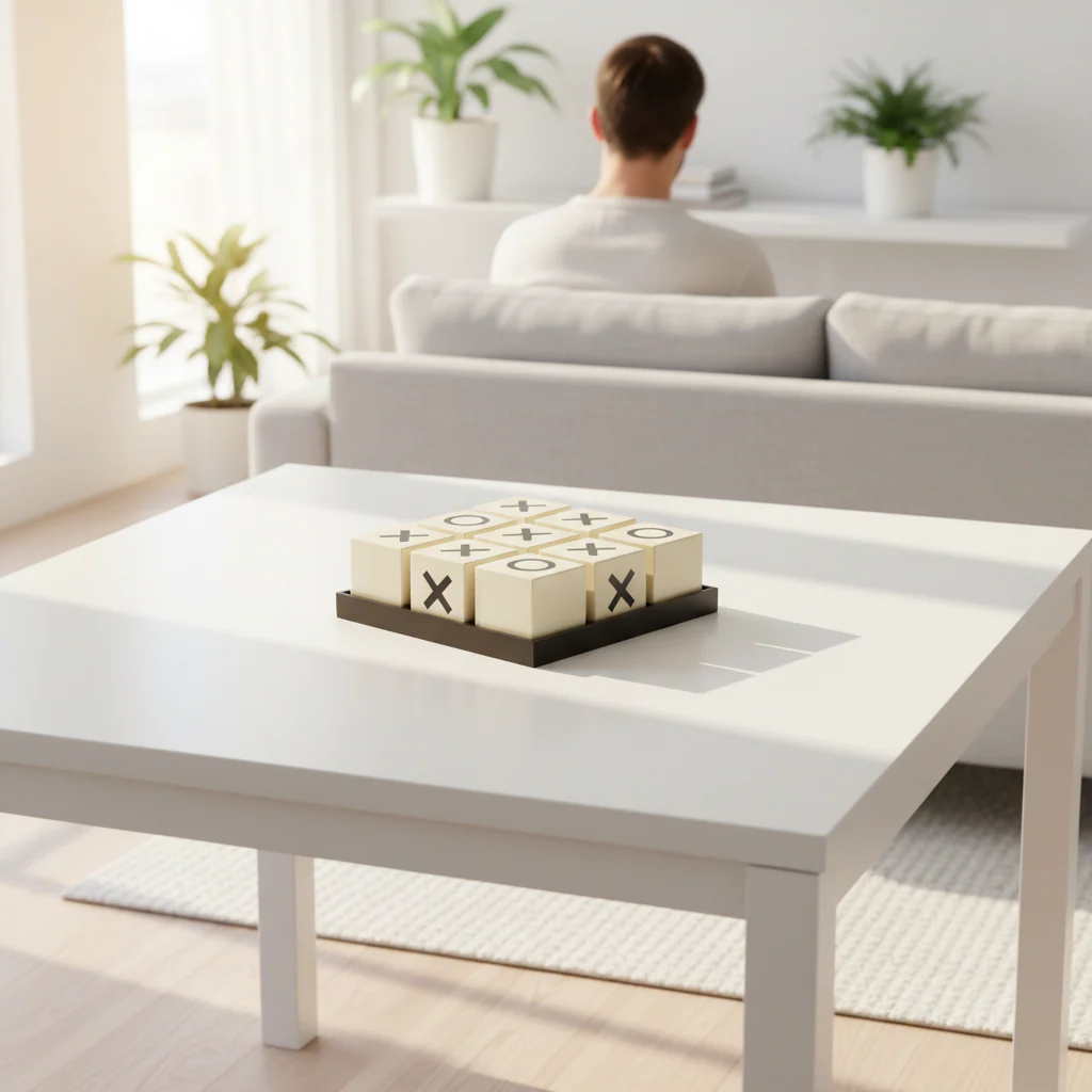 Churchill Games Large White and Black Noughts & Crosses Game - Image 2