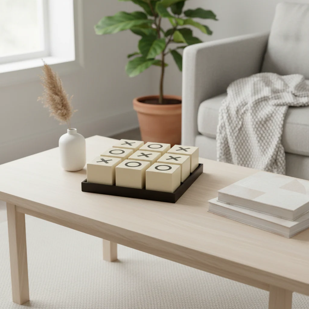Churchill Games Large White and Black Noughts & Crosses Game - Image 3