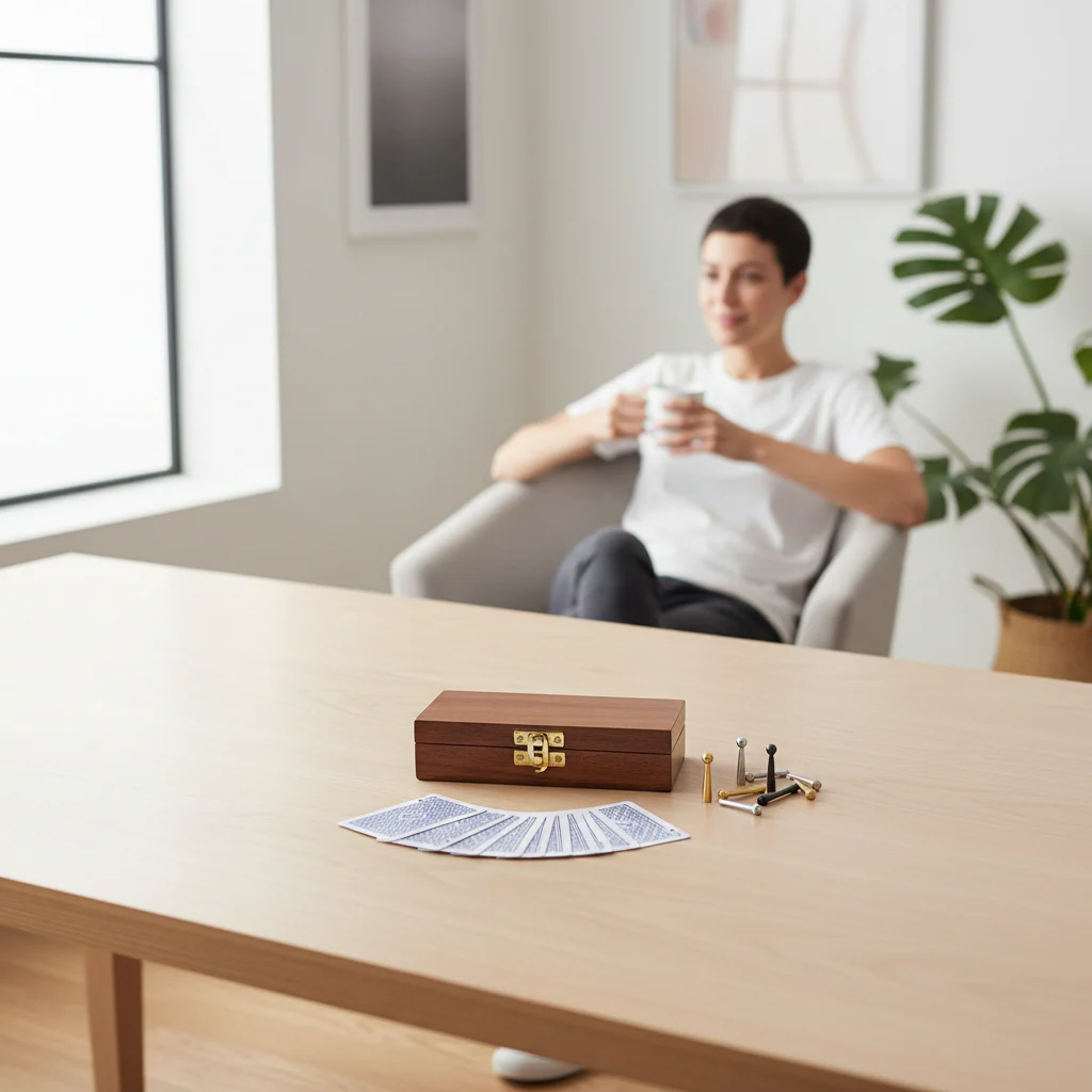 Churchill Games Sheesham Wood Cribbage Set - Image 2