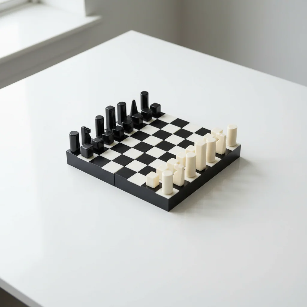 Churchill Games Small Black and White Foldable Chess Set - Image 4