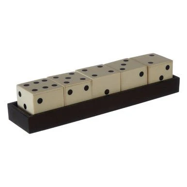 Churchill Games White And Black 5 Dice Set - Image 5