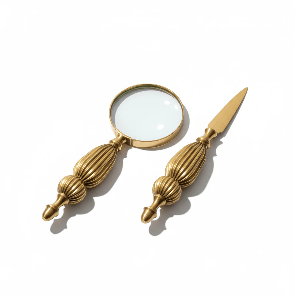 Churchill Gold Finish Magnifying Glass And Letter Opener - Image 5