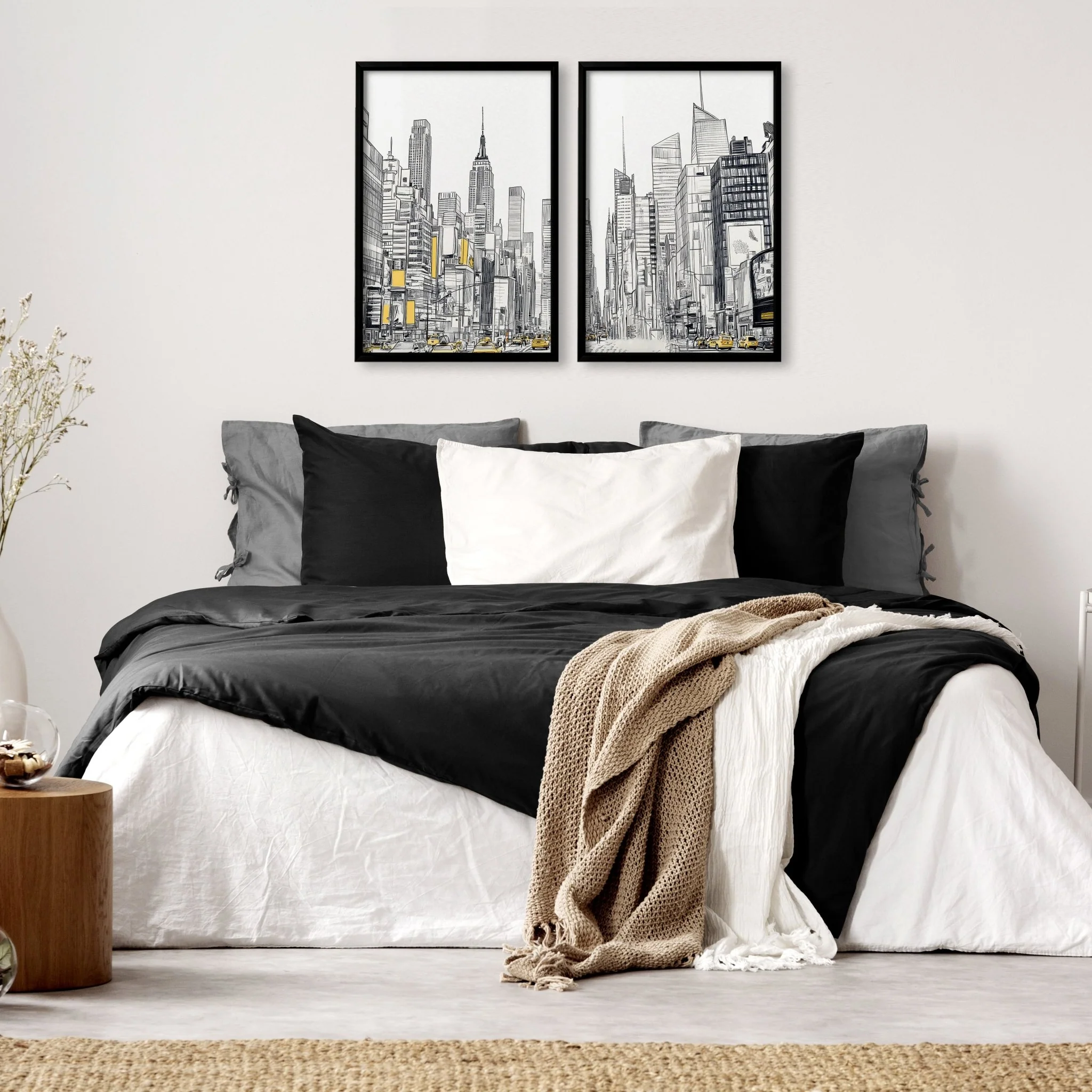 City Prints Wall Art | Set of 2 Urban Skyscrapers Wall art Prints - Image 4