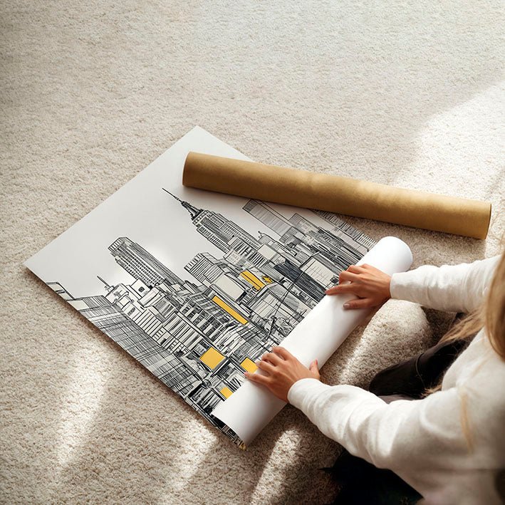 City Prints Wall Art | Set of 2 Urban Skyscrapers Wall art Prints - Image 8