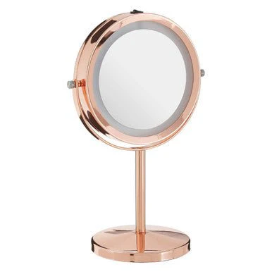 Clara Rose Gold LED Table Mirror - Image 5