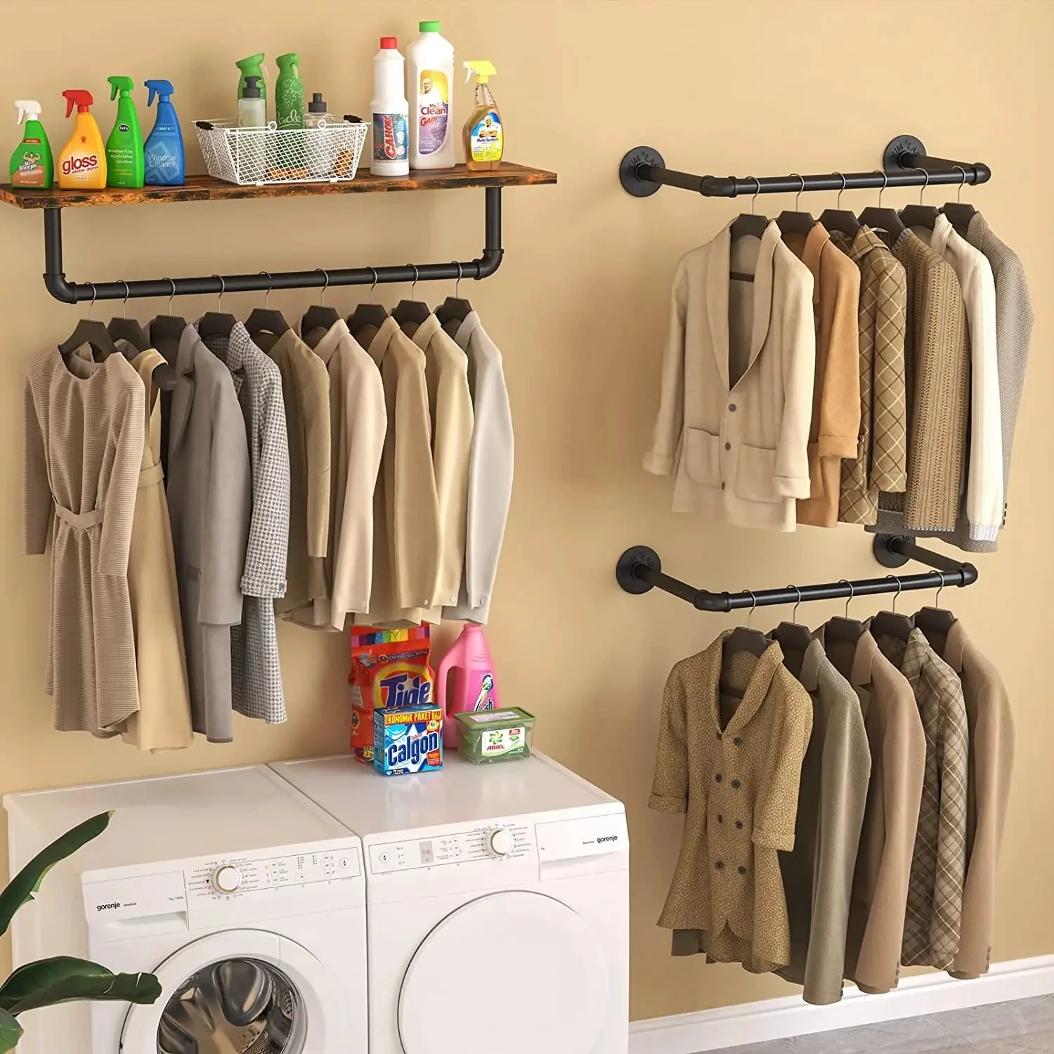 Clothes Rack Clothes Hanger Pole, Garment Bar, Closet Organizer, Garment Hanging Rod, Super Strong Bearing Metal Pipe, 2X - Image 8