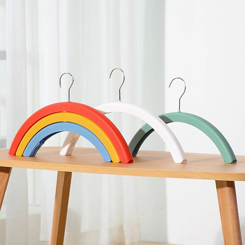 Clothes Rack Creative Rainbow Rotating Racks Multifunctional Three-layer Bed Sheet Drying Rack Clothes Hanger With Pants Clip - Image 3
