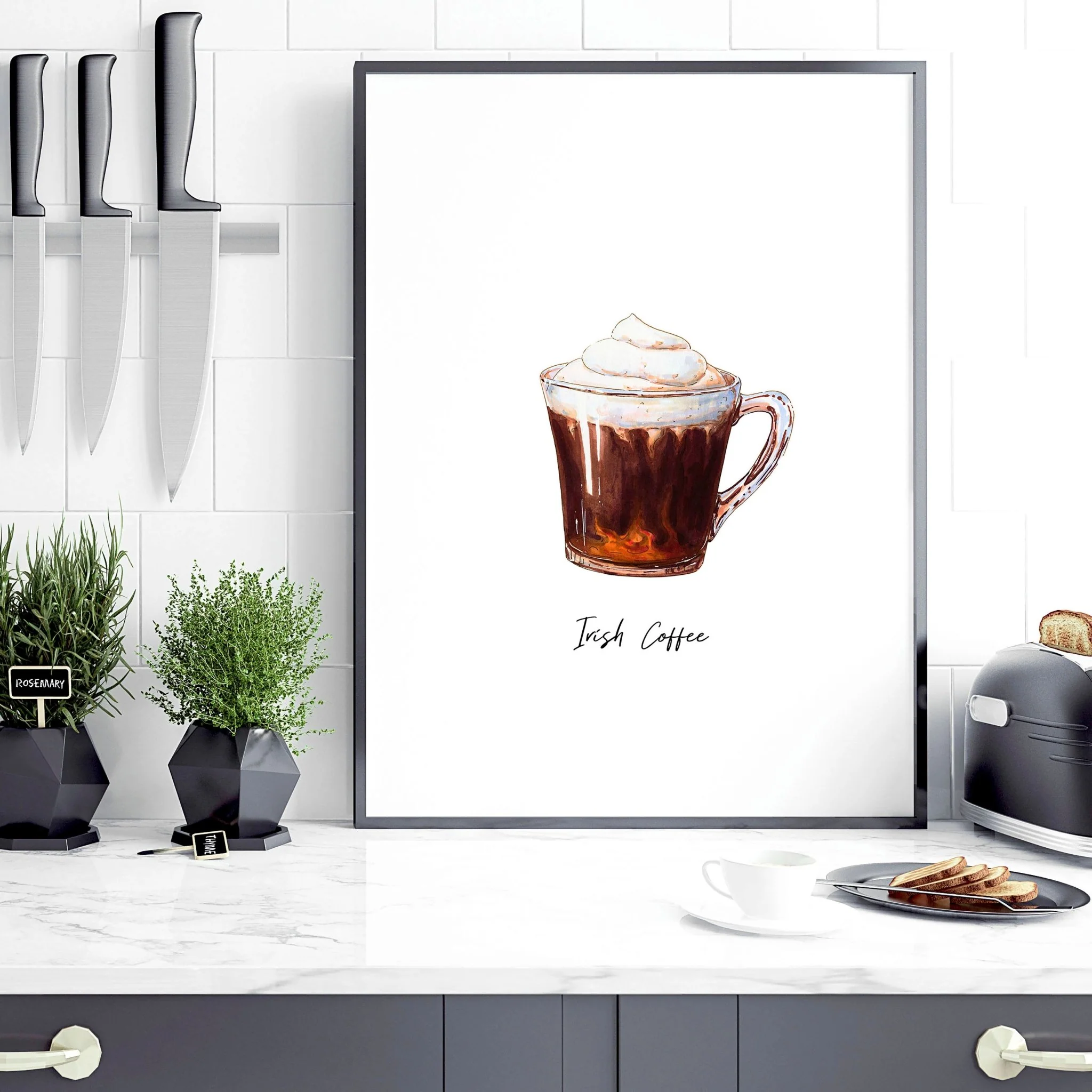 Coffee prints for kitchen | set of 3 wall art prints - Image 6